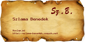 Szlama Benedek névjegykártya
